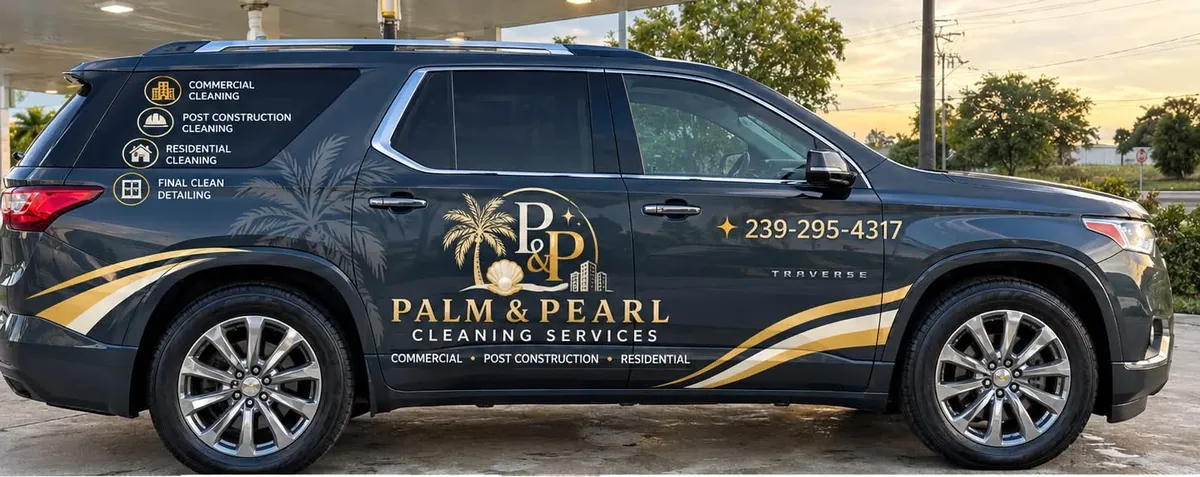 Palm & Pearl Cleaning Services vehicle
